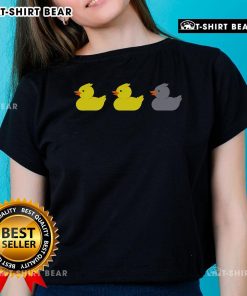 Cute Duck Duck Grey Duck Minnesota ladies tee featuring a playful duck design, perfect for casual wear.