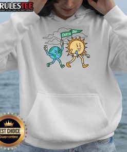 Cute Earth Day flag hoodie featuring a vibrant design celebrating environmental awareness and sustainability.