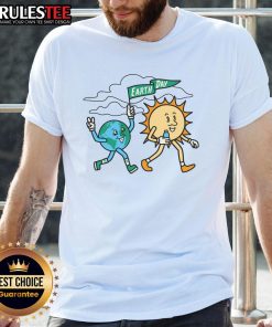 Cute Earth Day flag T-shirt featuring a vibrant design celebrating environmental awareness and sustainability.
