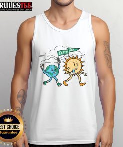 Cute Earth Day Flag Tank Top featuring a vibrant Earth design, perfect for eco-friendly celebrations and casual wear.