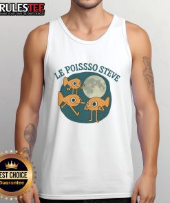 Cute fish Le Poisson Steve tank top featuring vibrant colors and playful design, perfect for ocean lovers.