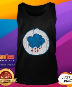 Cute Grumpy Bear Retro Tank Top featuring a playful bear graphic, perfect for casual summer style.