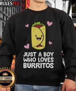 Cute sweatshirt for boys who love burritos, featuring a playful design perfect for casual wear.