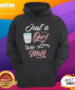 Cute Just A Girl Who Loves Milk Hoodie featuring a fun graphic design and cozy fit, perfect for casual style.