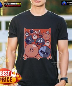 Alt Text: Cute Kirby Puffball Drop T-Shirt featuring an adorable Kirby design, perfect for video game fans and casual wear.