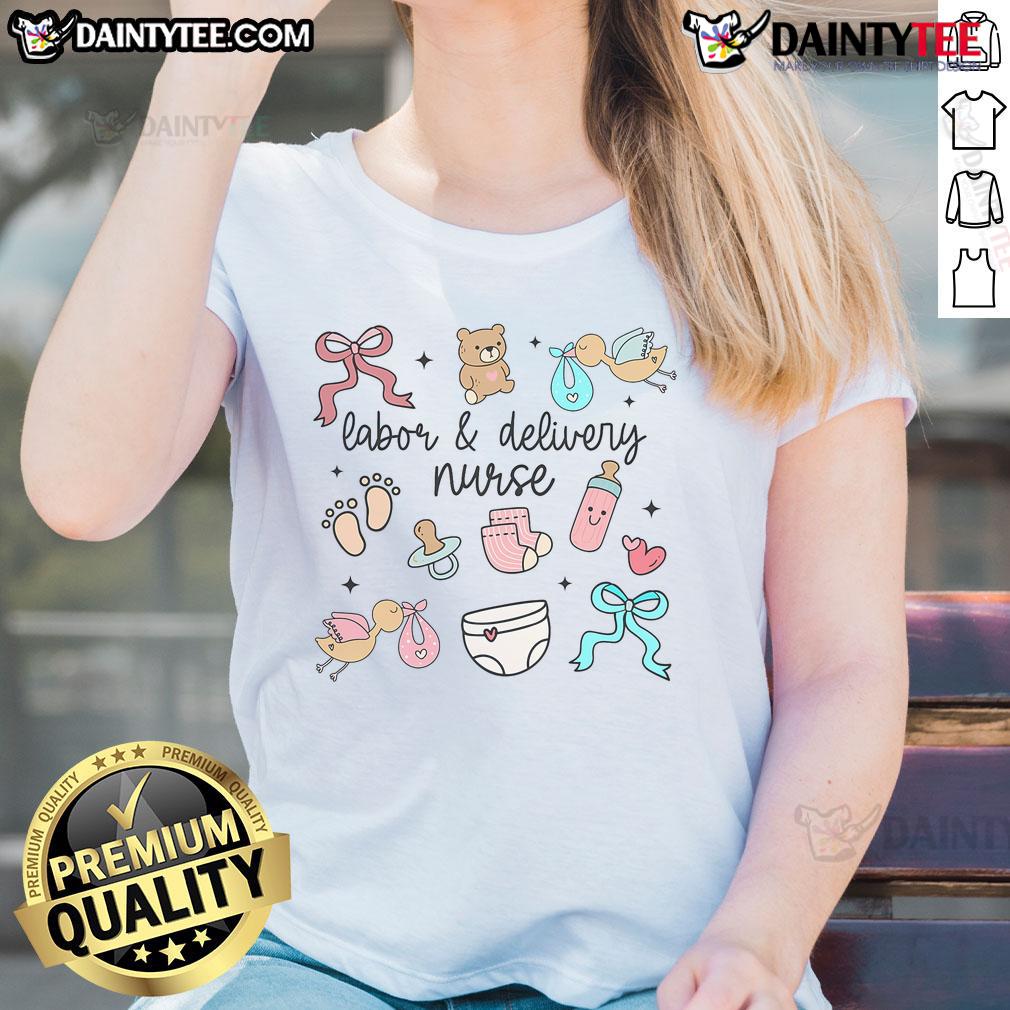 Cute Labor And Delivery Nurse Graduation L&D Nurse Appreciation Ladies Tee Cute labor and delivery nurse graduation tee celebrating LD nurse appreciation with stylish design for women.