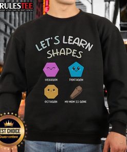 Alt Text: Cute sweatshirt featuring shapes like hexagon, pentagon, and octagon, perfect for kids learning about geometry.