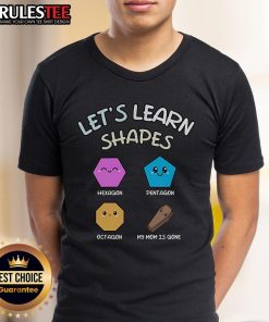 Adorable 'Let's Learn Shapes' T-shirt featuring hexagon, pentagon, and octagon designs for kids - perfect for learning fun!