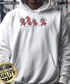 Alt Text: Cute matching ants on a 'Ants Go Marching' hoodie, showcasing a playful design perfect for kids and nature lovers.