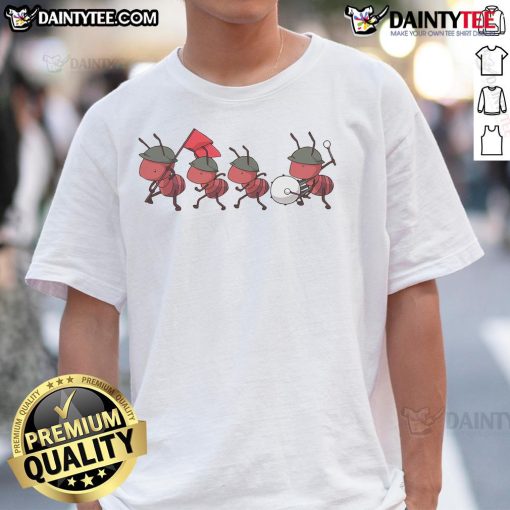 Alt Text: Cute matching ants march together on a colorful t-shirt, perfect for kids and fun family outfits.