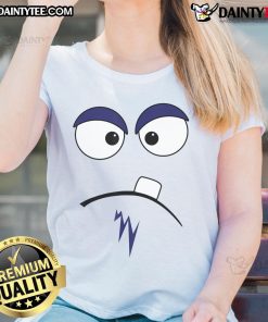 Cute monster face Halloween costume ladies tee, perfect for festive fun and spooky celebrations this season.