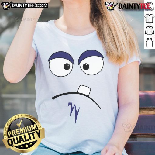 Cute monster face Halloween costume ladies tee, perfect for festive fun and spooky celebrations this season.