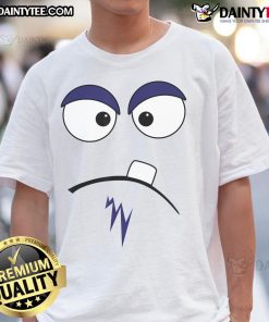Adorable Cute Monster Face Halloween Costume T-Shirt featuring a playful monster design, perfect for festive celebrations.