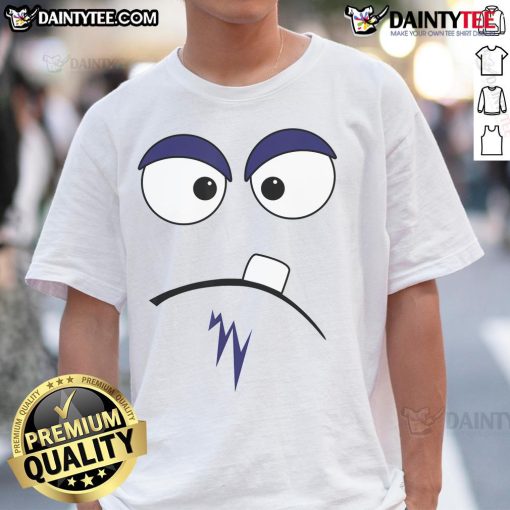 Adorable Cute Monster Face Halloween Costume T-Shirt featuring a playful monster design, perfect for festive celebrations.