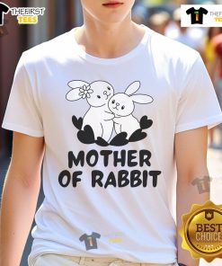 Alt Text: Cute Mother Of Rabbits T-Shirt featuring a funny design perfect for pet lovers celebrating Mother's Day.
