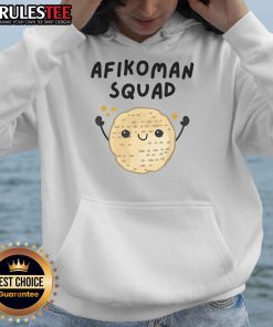 Adorable Passover Afikoman Squad hoodie for Pesach celebrations, featuring a fun design perfect for the holiday.