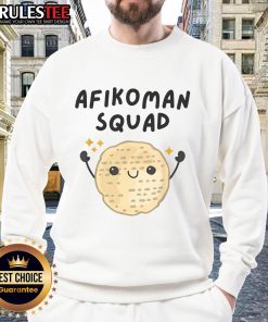 Adorable Passover Afikoman Squad sweatshirt featuring festive designs for celebrating Pesach with style.