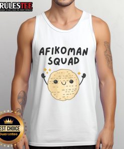 Adorable Passover Afikoman Squad tank top featuring festive designs for a fun Pesach celebration.