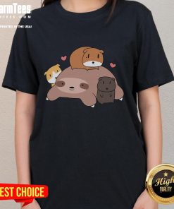 Cute Potato Guinea Pig Lover Ladies Tee featuring an adorable potato and guinea pig graphic on a stylish shirt.
