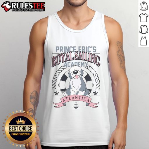 Cute Prince Eric's Royal Sailing Academy tank top featuring vibrant graphics from The Little Mermaid, perfect for fans.