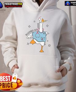 Alt Text: Cute registered silly goose meme on a funny nurse hoodie, perfect for hospital humor lovers.