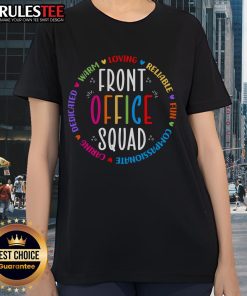 Cute school secretary in a stylish tee celebrating admin appreciation with the front office squad. Perfect for school staff!