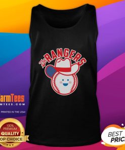 Alt Text: Cute The Rangers Baseball Cowboy Tank Top featuring a playful design, perfect for baseball fans and summer wear.