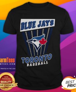 Adorable Toronto Blue Jays baseball starter t-shirt featuring team logo and vibrant colors for young fans.