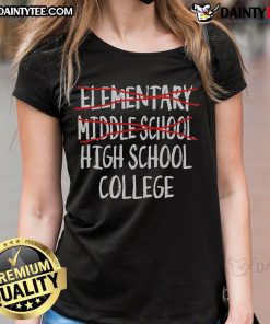 Funny 2025 Junior High Graduation tee for ladies featuring playful design celebrating middle school achievements.