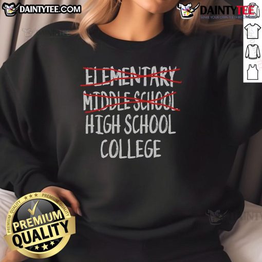 Funny 2025 Junior High Graduation sweatshirt featuring a humorous design perfect for middle school graduation celebrations.