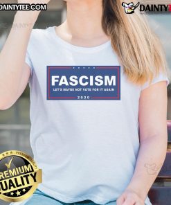 Funny Anti-Trump Pro-Biden campaign sign parody on a ladies tee, highlighting humor in political activism.