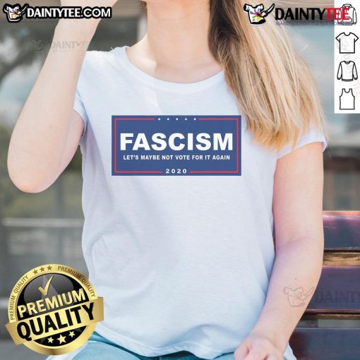 Funny Anti-Trump Pro-Biden campaign sign parody on a ladies tee, highlighting humor in political activism.