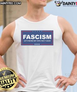 Funny anti-Trump pro-Biden campaign sign parody on a tank top, showcasing humor and political satire in fashion.