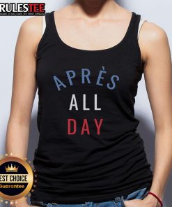 Funny Apres All Day winter sports tank top featuring a playful design perfect for aprs-ski fun and outdoor activities.