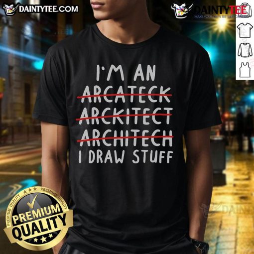Funny Arcateck Architect Pun T-Shirt featuring playful architectural graphics perfect for design enthusiasts.