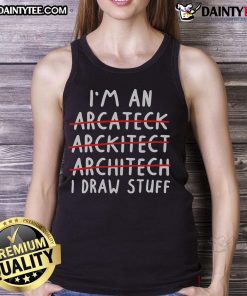 Funny architecture pun tank top featuring 'Arckitect' design, perfect for architecture lovers and humor fans.