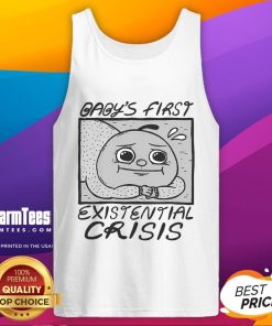 Funny babys first existential crisis tank top featuring a humorous design perfect for infants and toddlers.