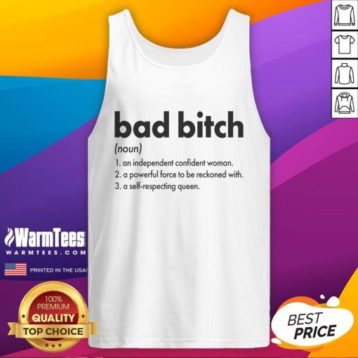 Funny Bad Bitch Definition Tank Top featuring a humorous graphic design perfect for confident women.