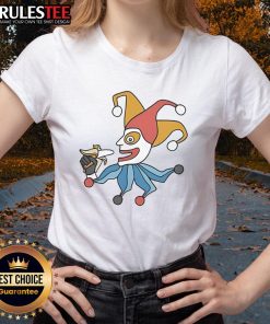Funny Balatro April Fools Jimbo Ladies Tee featuring a humorous design perfect for April Fools' Day celebrations.