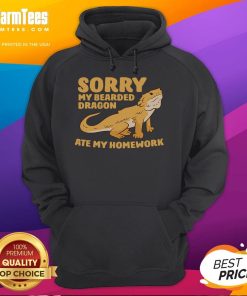 Funny Bearded Dragon hoodie featuring a whimsical design: My Bearded Dragon Ate My Homework with a playful dragon graphic.