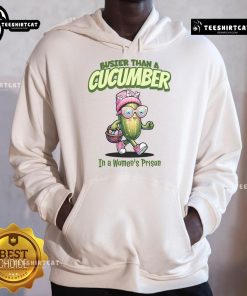 Funny 'Busier Than A Cucumber In A Women's Prison' Easter hoodie featuring vibrant colors and playful design.