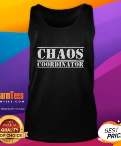 Funny Chaos Coordinator Tank Top featuring humorous design, perfect for event planners and those who embrace organized chaos.