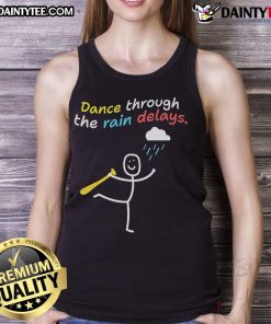 Stickman in a tank top doing a funny dance through the rain, perfect for lighthearted moments and laughter.
