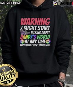 Colorful Funny Dandys World Characters on a stylish Dandys World Hoodie, perfect for fans and cozy wear.