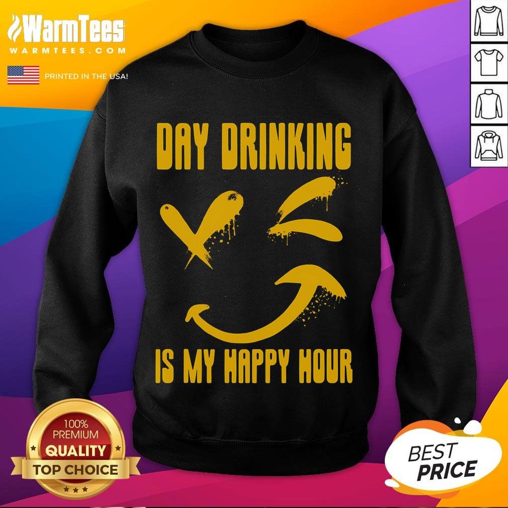Funny Day Ing Is My Happy Hour Funny Hobbyist Saying Puns Sweatshirt Alt Text: Funny Day-Ing Is My Happy Hour sweatshirt featuring playful puns for hobbyists, perfect for casual wear.