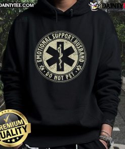 Funny Do Not Pet Emotional Support Husband hoodie for Father's Day, featuring a humorous design and comfortable fit.