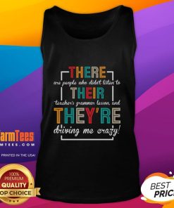 Funny ELA English tank top with humorous grammar design, perfect for teachers and students who love language.