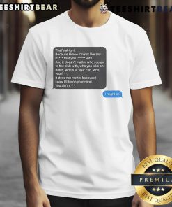 Funny Elijah The Boy I Might Be text message T-Shirt design featuring playful typography and vibrant colors.