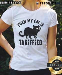 Alt Text: Humorous tee featuring a scared kitten face, perfect for cat lovers who appreciate funny and creepy cat designs.