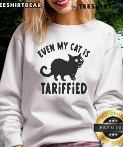 Funny sweatshirt featuring a creepy cat face that terrifies even my cat perfect for cat lovers and Halloween.
